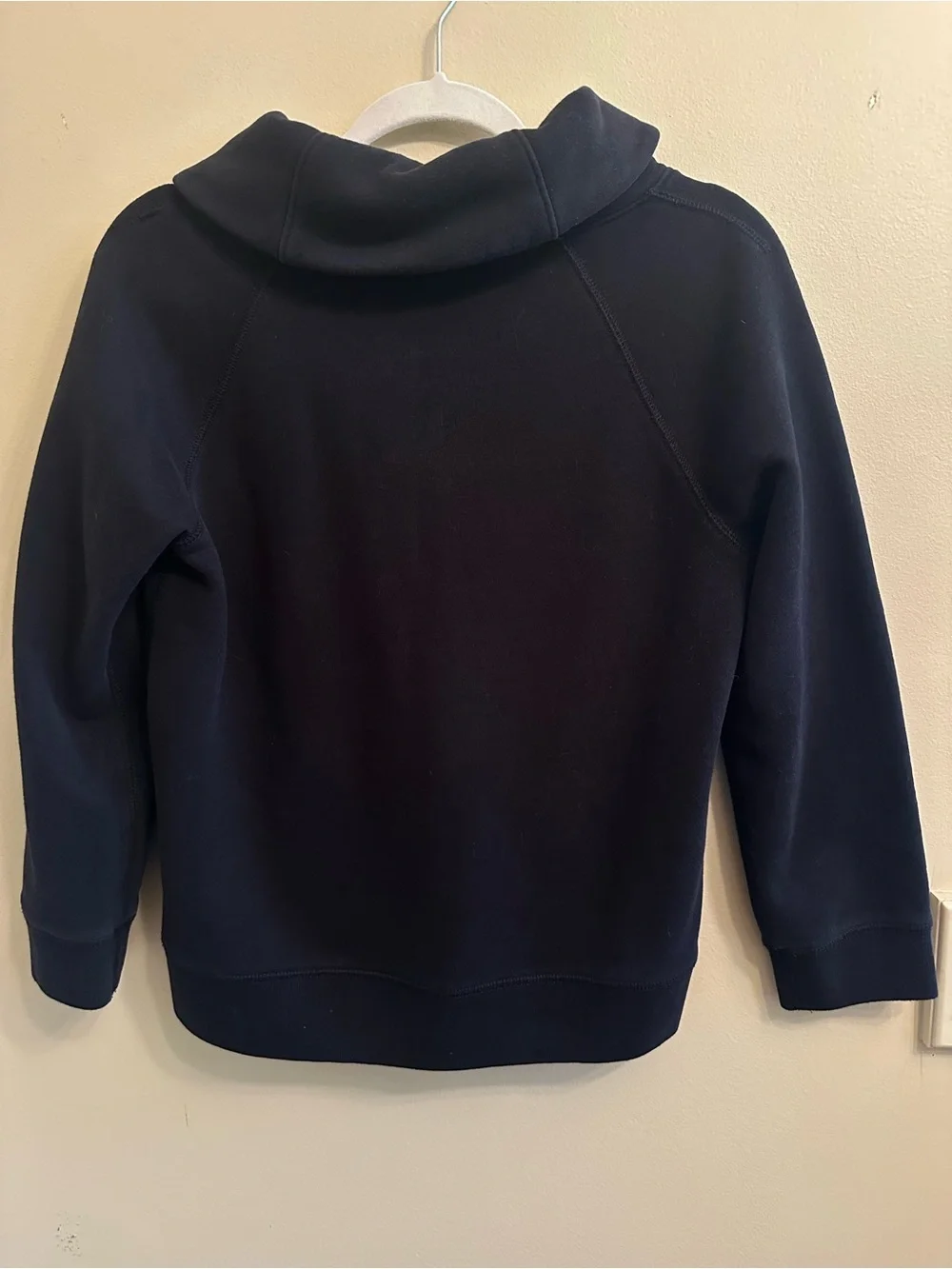 J. Crew Women's Black Shawl-Style Neckline Pullover Sweatshirt Size S/M 1011